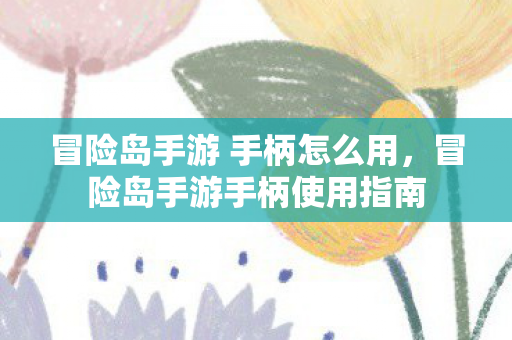 冒险岛手游 手柄怎么用,冒险岛手游手柄使用指南 冒险岛手游 手柄怎么用,冒险岛手游手柄使用指南