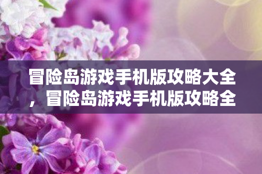 冒险岛游戏手机版攻略全解析图片
