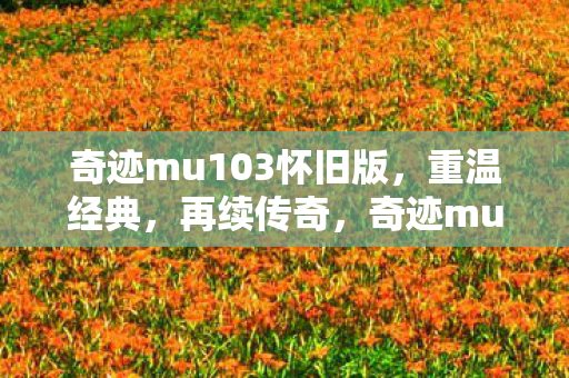 奇迹mu103怀旧版图片