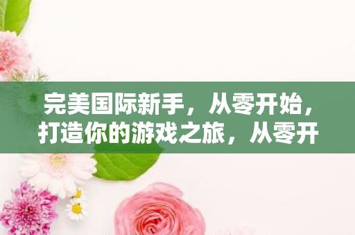 完美国际新手，从零开始，打造你的游戏之旅，从零开始，打造你的完美国际游戏之旅