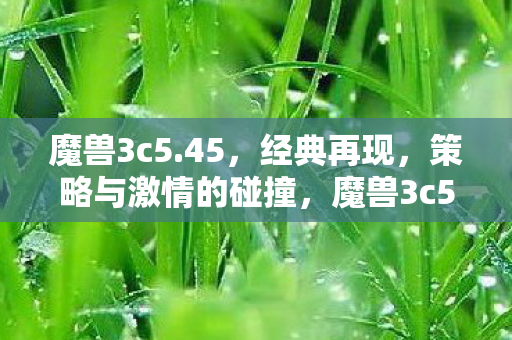 魔兽3c5.45，经典再现，策略与激情的碰撞，魔兽3c5.45，经典再现，策略与激情的碰撞