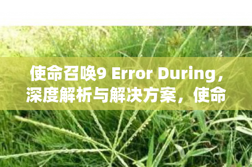 使命召唤9 Error During,深度解析与解决方案,使命召唤9错误解析及解决方案 使命召唤9 Error During,深度解析与解决方案,使命召唤9错误解析及解决方案