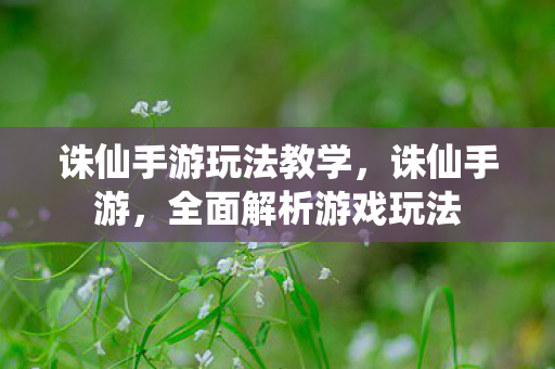 诛仙手游玩法教学,诛仙手游,全面解析游戏玩法 诛仙手游玩法教学,诛仙手游,全面解析游戏玩法