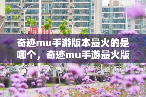 奇迹mu手游版本最火的是哪个，奇迹mu手游最火版本揭晓