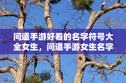 问道手游好看的名字符号大全女生,问道手游女生名字符号大全 问道手游好看的名字符号大全女生,问道手游女生名字符号大全
