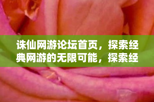诛仙网游论坛首页，探索经典网游的无限可能，探索经典网游的无限可能，诛仙网游论坛首页