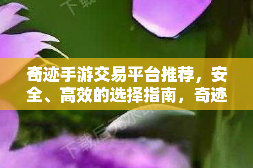 奇迹手游交易平台推荐,安全、高效的选择指南,奇迹手游交易,安全高效平台推荐指南 奇迹手游交易平台推荐,安全、高效的选择指南,奇迹手游交易,安全高效平台推荐指南
