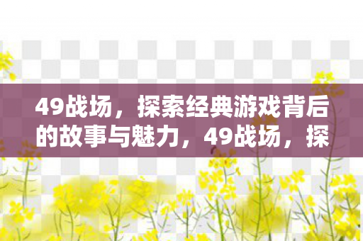 49战场，探索经典游戏背后的故事与魅力，49战场，探索经典游戏背后的故事与魅力