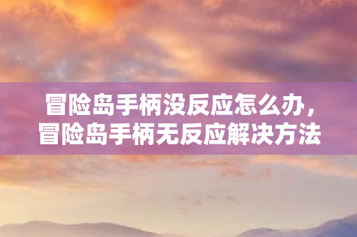冒险岛手柄没反应怎么办,冒险岛手柄无反应解决方法 冒险岛手柄没反应怎么办,冒险岛手柄无反应解决方法