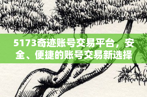 5173奇迹账号交易平台,安全、便捷的账号交易新选择,5173,安全、便捷的奇迹账号交易平台 5173奇迹账号交易平台,安全、便捷的账号交易新选择,5173,安全、便捷的奇迹账号交易平台