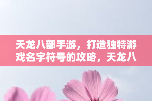 天龙八部手游打造独特游戏名字符号全攻略图片
