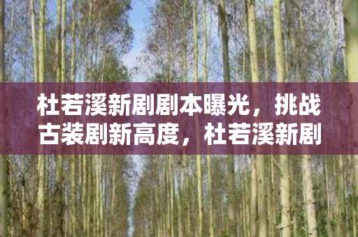杜若溪新剧剧本曝光,挑战古装剧新高度,杜若溪新剧挑战古装剧新高度,剧本曝光引热议 杜若溪新剧剧本曝光,挑战古装剧新高度,杜若溪新剧挑战古装剧新高度,剧本曝光引热议