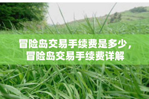 冒险岛交易手续费是多少，冒险岛交易手续费详解