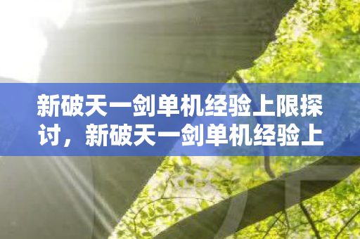 新破天一剑单机经验上限探讨,新破天一剑单机经验上限解析 新破天一剑单机经验上限探讨,新破天一剑单机经验上限解析