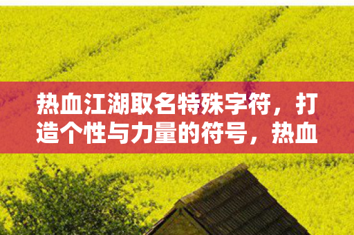 热血江湖取名特殊字符，打造个性与力量的符号，热血江湖，特殊字符打造个性与力量的符号