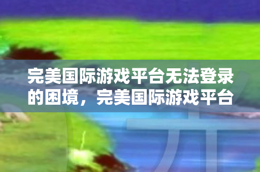 完美国际游戏平台无法登录的困境图片
