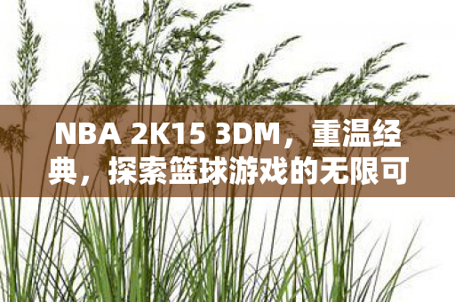 NBA 2K15 3DM,重温经典,探索篮球游戏的无限可能,NBA 2K15 3DM,重温经典,探索篮球游戏的无限可能 NBA 2K15 3DM,重温经典,探索篮球游戏的无限可能,NBA 2K15 3DM,重温经典,探索篮球游戏的无限可能
