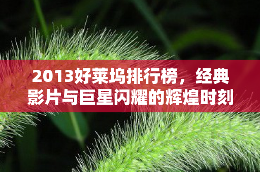 2013好莱坞排行榜,经典影片与巨星闪耀的辉煌时刻,2013好莱坞经典影片与巨星闪耀时刻排行榜 2013好莱坞排行榜,经典影片与巨星闪耀的辉煌时刻,2013好莱坞经典影片与巨星闪耀时刻排行榜