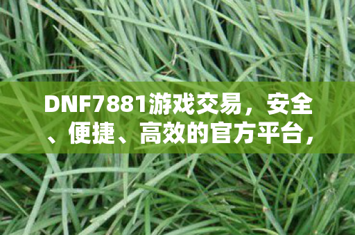 DNF7881游戏交易,安全、便捷、高效的官方平台,DNF7881,官方游戏交易,安全高效便捷 DNF7881游戏交易,安全、便捷、高效的官方平台,DNF7881,官方游戏交易,安全高效便捷