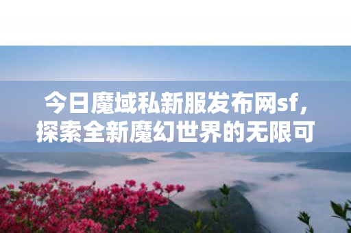 魔域私新服发布网sf等你来战图片