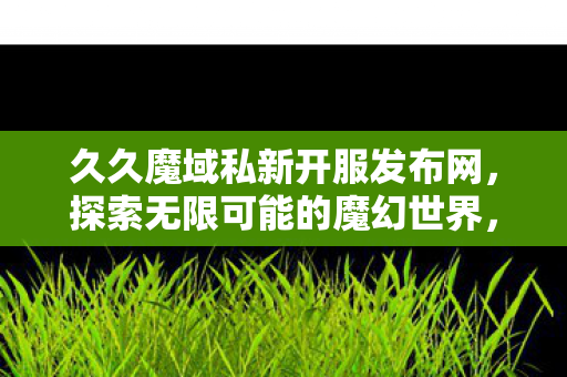 新服预告久久魔域私新开服图片