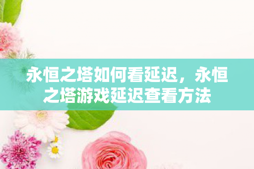 永恒之塔如何看延迟,永恒之塔游戏延迟查看方法 永恒之塔如何看延迟,永恒之塔游戏延迟查看方法