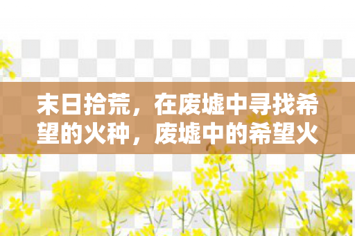末日拾荒，在废墟中寻找希望的火种，废墟中的希望火种，末日拾荒者的生存之旅