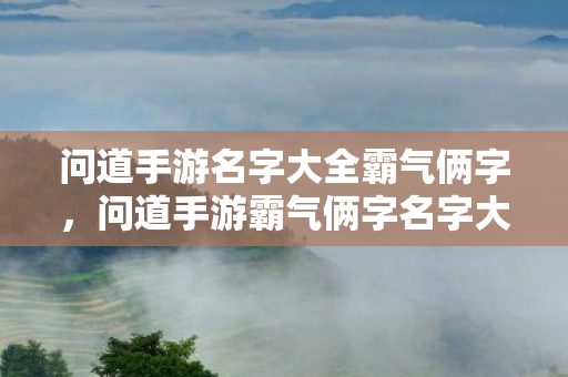 问道手游名字大全霸气俩字图片