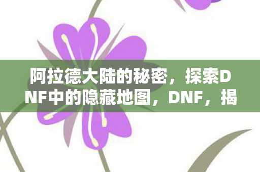 阿拉德大陆的秘密,探索DNF中的隐藏地图,DNF,揭秘阿拉德大陆隐藏地图,探索未知领域 阿拉德大陆的秘密,探索DNF中的隐藏地图,DNF,揭秘阿拉德大陆隐藏地图,探索未知领域