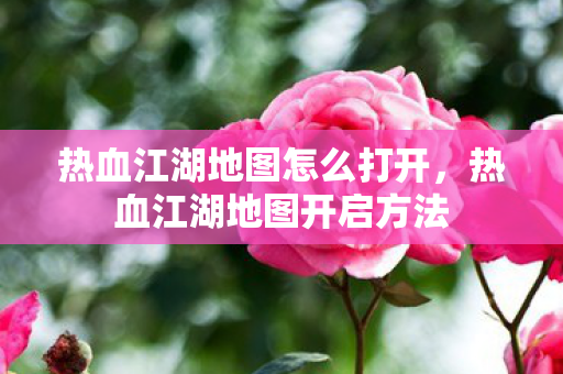 热血江湖地图怎么打开,热血江湖地图开启方法 热血江湖地图怎么打开,热血江湖地图开启方法