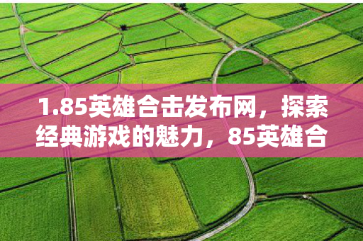 1.85英雄合击发布网,探索经典游戏的魅力,85英雄合击发布网,重温经典游戏魅力 1.85英雄合击发布网,探索经典游戏的魅力,85英雄合击发布网,重温经典游戏魅力