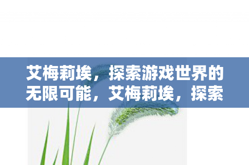 艾梅莉埃，探索游戏世界的无限可能，艾梅莉埃，探索游戏世界的无限可能