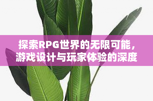探索RPG世界的无限可能，游戏设计与玩家体验的深度解析，游戏设计，探索RPG世界的无限可能，深度解析玩家体验