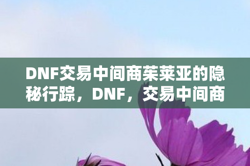 DNF交易中间商茱莱亚的隐秘行踪图片