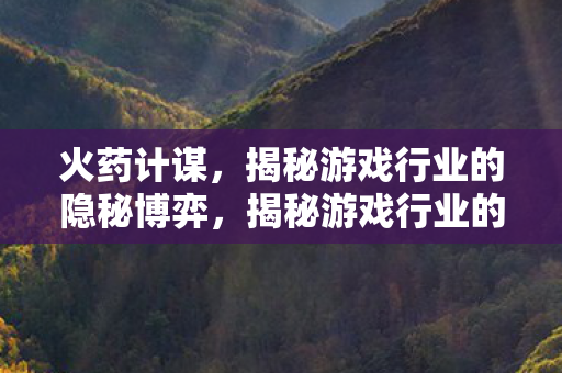 火药计谋，揭秘游戏行业的隐秘博弈，揭秘游戏行业的隐秘博弈，火药计谋