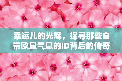 幸运儿的光辉，探寻那些自带欧皇气息的ID背后的传奇故事，幸运儿的光辉，探寻自带欧皇气息的ID背后的传奇故事