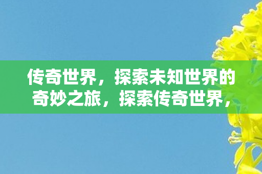 传奇世界，探索未知世界的奇妙之旅，探索传奇世界，奇妙之旅开启