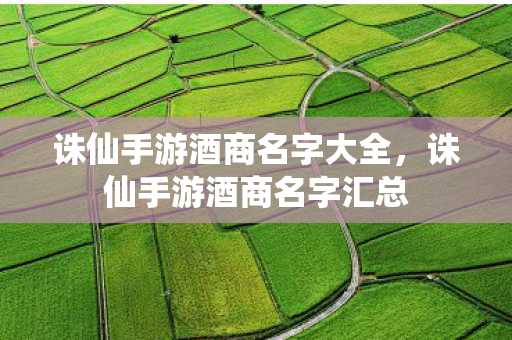 诛仙手游酒商名字大全图片