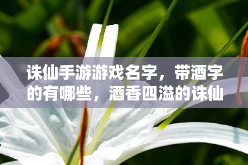 诛仙手游游戏名字,带酒字的有哪些,酒香四溢的诛仙手游名字精选 诛仙手游游戏名字,带酒字的有哪些,酒香四溢的诛仙手游名字精选