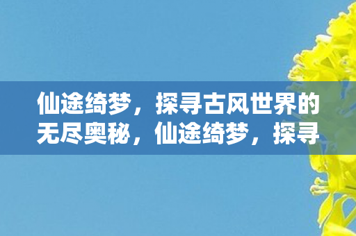 仙途绮梦,探寻古风世界的无尽奥秘,仙途绮梦,探寻古风世界的无尽奥秘 仙途绮梦,探寻古风世界的无尽奥秘,仙途绮梦,探寻古风世界的无尽奥秘