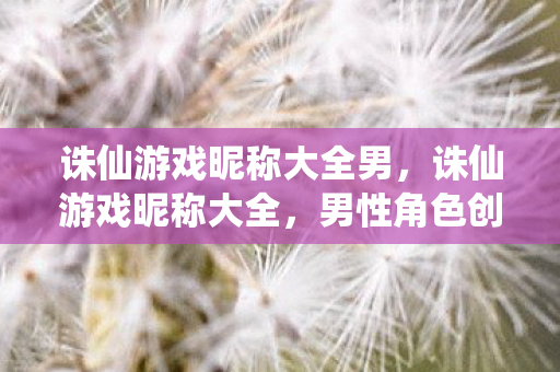 诛仙游戏昵称大全男，诛仙游戏昵称大全，男性角色创意昵称推荐