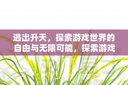 探索游戏世界的自由与无限可能图片