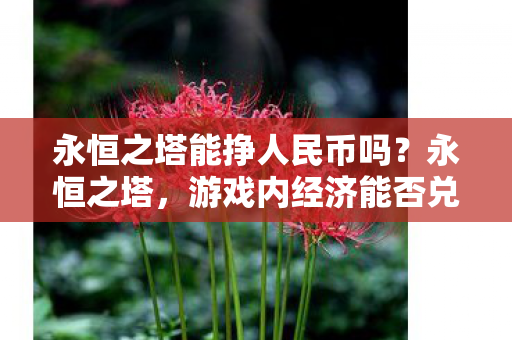 永恒之塔能挣人民币吗?永恒之塔,游戏内经济能否兑换人民币? 永恒之塔能挣人民币吗?永恒之塔,游戏内经济能否兑换人民币?