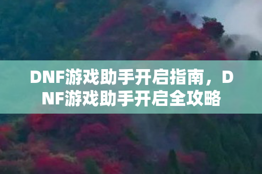 DNF游戏助手开启指南,DNF游戏助手开启全攻略 DNF游戏助手开启指南,DNF游戏助手开启全攻略