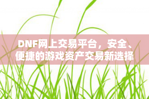 DNF网上交易平台,安全、便捷的游戏资产交易新选择,DNF网上交易平台,安全便捷,重塑游戏资产交易新体验 DNF网上交易平台,安全、便捷的游戏资产交易新选择,DNF网上交易平台,安全便捷,重塑游戏资产交易新体验