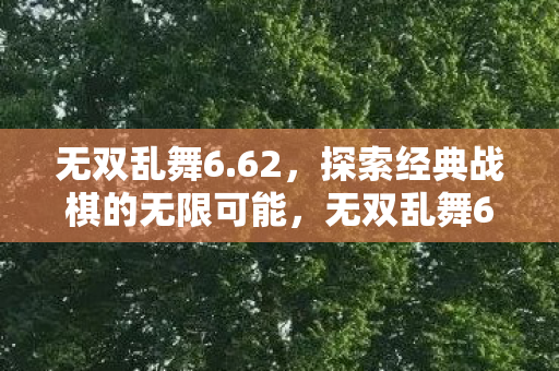 无双乱舞6.62,探索经典战棋的无限可能,无双乱舞6.62,经典战棋的无限探索之旅 无双乱舞6.62,探索经典战棋的无限可能,无双乱舞6.62,经典战棋的无限探索之旅