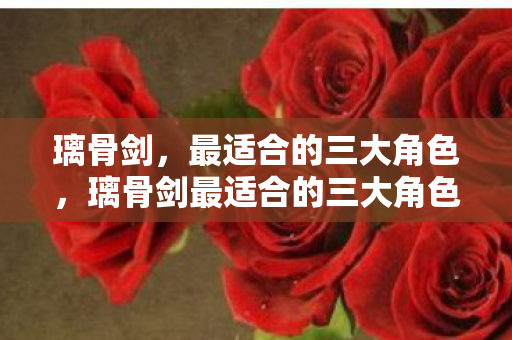 璃骨剑，最适合的三大角色，璃骨剑最适合的三大角色揭晓