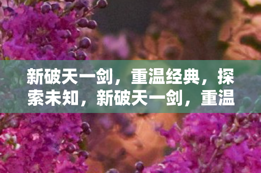 新破天一剑,重温经典,探索未知,新破天一剑,重温经典,探索未知之旅 新破天一剑,重温经典,探索未知,新破天一剑,重温经典,探索未知之旅