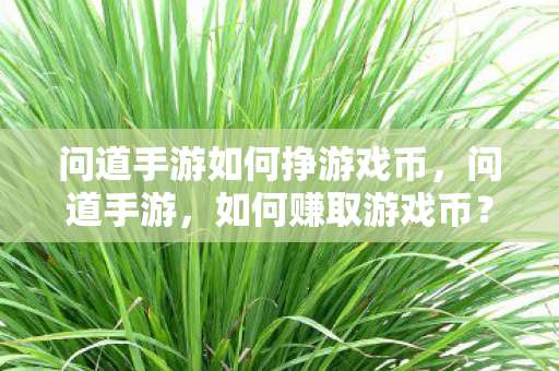 问道手游如何挣游戏币,问道手游,如何赚取游戏币? 问道手游如何挣游戏币,问道手游,如何赚取游戏币?