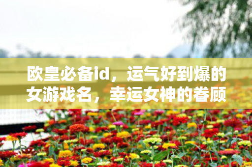 欧皇必备id,运气好到爆的女游戏名,幸运女神的眷顾,超好运女玩家游戏ID精选 欧皇必备id,运气好到爆的女游戏名,幸运女神的眷顾,超好运女玩家游戏ID精选